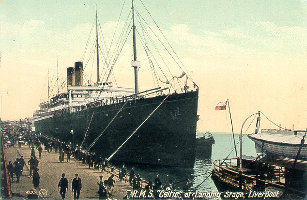 RMS CELTIC at Liverpool Landing Stage